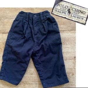Vintage Polo Ralph Lauren Infant‎ Sz M 6-12 Mo Navy Chino Pants